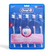 컨센서스 오랄비 초소형헤드 미세모 벨벳 칫솔 5개입, 단품없음