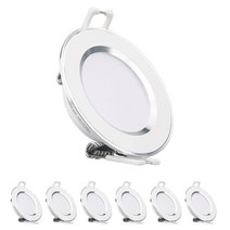 Maichis 7.6cm3인치 LED RV 퍽 조명 6팩 12V 내부 풀 알루미늄 매입형 모터홈 캠핑카 트레일러 보트용 12볼트 기구
