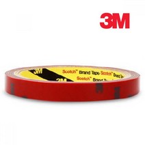 3M 자동차용 아크릴 양면 폼 테이프 회색 12mm x 1.5M, 1롤