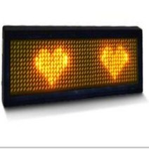 전광판 미니 엘이디 동영상 대형 소형LED 광고판 디지털 레터링조명 네온사인 블루투스 이름 배지 프로그래밍 가능한 스크롤링 메시지 태그 텍스트 숫자 패턴 디스플레이 보드, 10.yellow - PC control