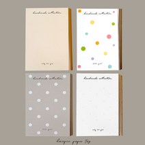 [자체제작] 헤어핀 악세사리 종이택 핀꽂이 포장 악세사리택 5장, 오트밀도트5장, 5개