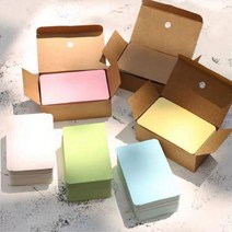 명함크기 메모카드 암기카드 칼라 메모지 무지 100매, 블랙