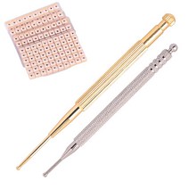 귀지압봉 귀지압스틱 수비봉 귀지압패치 이혈침 이혈기석 귀침스티커 혈자리침, 지압봉(실버)