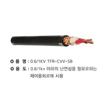 전선 TFR-CVV-SB 1.5SQ 20C (1M당 절단판매)