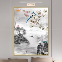 보고아트 마음 평온해지는 힐링 풍경화 인테리어 거실 카페 그림 액자, [27]산수화_붉은철새와 학