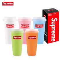 Supreme 리유저블 텀블러 3P, (5920)화이트+핑크+블루+그린+오렌지중 3색랜덤발송, 709ml
