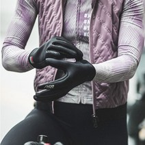 NSR 클럽 윈드프루프 네오프렌 자전거장갑 로드 방풍 /사은품증정, 블랙/실버