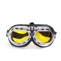 크로스컨트리 헬멧 고글 오토바이 고글 스키안경 크로스컨트리 고글 스피드 윈드스크린, 할리 고글 은테 옐로 미러, 하나