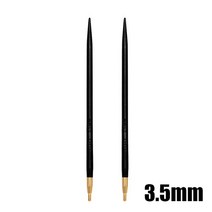 줄대바늘 두근두근대바늘레슨시리즈+바늘세트 대바늘세트 대바늘 교환 가능한 흑단 원형 바늘 스웨터 직조 도구 양모 면사 DIY 니트 액세서리, [01] Needle 3.5mm