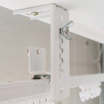 윈홈스 커튼 길이 조절 듀얼 브라켓(커튼봉/커튼레일 호환 가능), 레일용[스냅(대)포함]1개/화이트