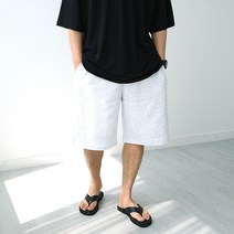 [맨즈북] 통넓은 버뮤다 남자 와이드 츄리닝 반바지 여름 스웻팬츠 5부 기장