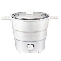 110v 220v multicooker 전기 요리 냄비 가정용 미니 접이식 냄비 휴대용 전기 밥솥 붙지 않는 팬, 하얀, 220 전압, 우리를