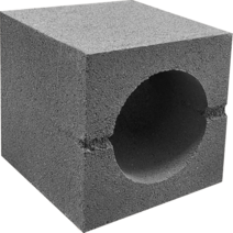 [칼라] [시공하기편한] 디자인 블록 벽돌 [190mm] <With보도블럭>, [원형] 블랙