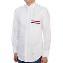 톰브라운 [톰브라운] 삼선 그로그랭 포켓 옥스포드 MWL288A 06177 100 남자 셔츠 클래식핏