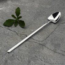 키알리 커피 요거트 파르페 스텐 롱 스푼 티스푼 삽모양 긴스푼 머들러 2개