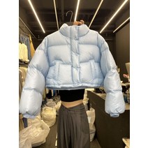 목도리증정 키작녀패딩 여성 겨울 연예인 캐주얼 화이트 숏패딩 코디 패션