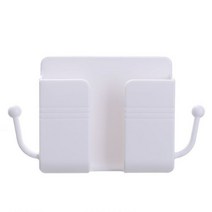 다기능 벽 마운트 주최자 상자 펀치 무료 TV 원격 제어 스토리지 전화 플러그 홀더 충전 후크, 05 White