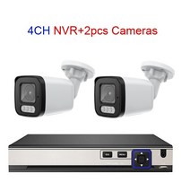 POE 카메라 시스템 양방향 야외 홈 CCTV Nvr 세트 8MP IP 10CH P2P AI 비디오 감시 4K, 02 4CH NVR 2pcs Cam_01 8t