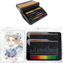 수용성 유성 색연필 72색 회화용 프리즈마 칼라 샌포드, 단품, 단품