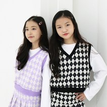 [두둥실] 아동복 주니어 가을 조끼 아가일조끼