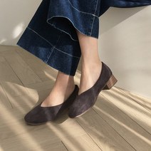 [당일출고] 꼼꼼구두 베인즈 미들힐 스웨이드 펌프스(3.5cm)