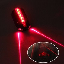 자전거 후미등 led 레이저 더블 가이드 라인 로고 이모티콘 도트 마킹 야간 안전 라이딩 방수, led 3콤보 마킹 후미등
