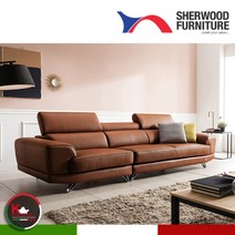 [쉐우드가구] [비밀특가]로랜 4인용 이태리 천연통가죽 기능성 소파 (일반형/카우치형), 색상 / 타입:크림아이보리 / 일반형