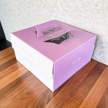 4430. 케익박스3호(15cm보라화이트)-상(하판별도) / 케익만들기 쿠키 머핀 케익 케익상자
