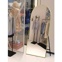 우드전신거울 미니멀 스탠드 전신거울 50대 고급스러운느낌 대형전신거울 모던심플스타일 빈티지 수입엔틱가구 현관거울 벽걸이형전신거울, 기타, 아니오, D150x40골드[아크타입]