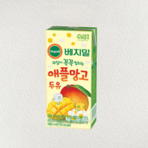 베지밀 과일이 꼭꼭 씹히는 애플망고 두유 190ml 64개, 190mlx64개