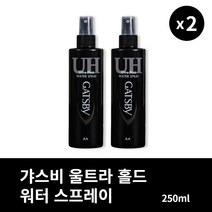 [본사정품] 1+1 갸스비 워터 스프레이 울트라 홀드 250ml 2개 세트 깔끔한 셋팅력 헤어스프레이 왁스, 250ml × 2개
