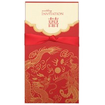 청첩장 HALLMARK 결혼 초대장 기쁘다 카드 개성 맟춤제작 용과 봉황 상서로운 조짐을 나타내다 타입 1940811684, 일반판