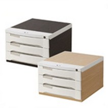 제이스토어 / 사무수납공간 잡화잡지정리 이동식 나무 서류함 3단, 3단_월넛