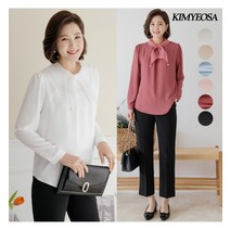 김여사 프롬 미니타이 블라우스 엄마옷/마담옷/중년여성/40대/50대