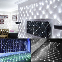 그물형 led 전구 꼬치 트리등 정원장식트리등 인테리어조명등 감성캠핑조명 어망등 울타리등, 백색-1.5M*1.5M(96구)