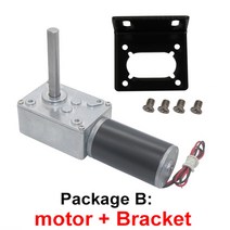 웜기어 감속기 모터 5840-31ZY DC 모터 + 브래킷 속도 컨트롤러 12V 24V 감속 자동 잠금 확장 샤프트 웜기, 09 12V 470rpm_05 Package E