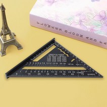 목공용 알루미늄합금 블랙 삼각자 각도자, 단품