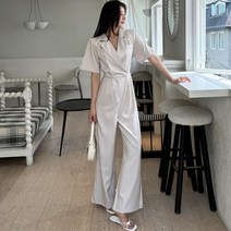 떳다그녀 아우라 핀턱 카라 점프수트
