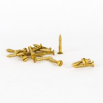 황동 신주 일자나사 (3.5X25mm) Brass 일자피스, 20개입