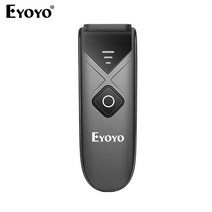 EY-015 미니 휴대용 바코드 스캐너 리더기 USB 블루투스 무선 1D 2D QR코드, 블랙