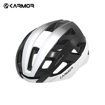 카머 브리오 아시안핏 경량 자전거 헬멧, 화이트 + 블랙