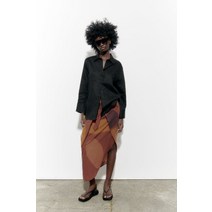 독일 자라 ZARA OVERSIZE LINEN SHIRT - Black 103246