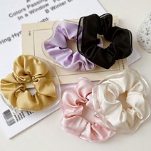 여성 새틴 레이스 똥머리 곱창 머리끈 예쁜 스크런치