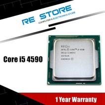 i54690 중고 인텔 코어 i5 4590 프로세서 쿼드 3.3GHz L3 6M 84W 소켓 LGA 1150 데스크탑 CPU, 한개옵션0
