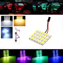 면발광 led바 캠핑전구 식빵등자동 T10 Festoon 12 24 48 SMD 5050 LED 따뜻한 화이트 버스 트럭 BA9S W5W, 한개옵션1, 07 12V 24SMD Yellow