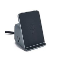 3개의 USB 포트와 2개의 AC 콘센트가 있는 HALO 무선 충전 패드 최대 5개의 장치를 위한 전화 충전소 네이비, Charcoal