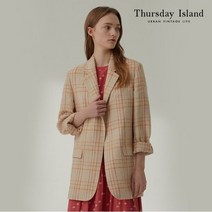 써스데이아일랜드 여성 자켓 싱글여밈 체크자켓 T212MJK139W _P334984735