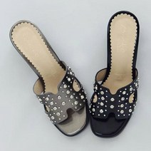 베리슈 당일발송 여성 6cm 큐빅 뮬슬리퍼 여름 샌들