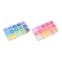 2 세트 라운드 플랫 폴리머 클레이 비즈 키트 DIY 공예품 만들기 보석