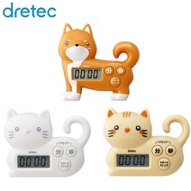 [DRETEC] 드레텍 동물 타이머 3종 택1 T-567, 02.고양이화이트_T-568